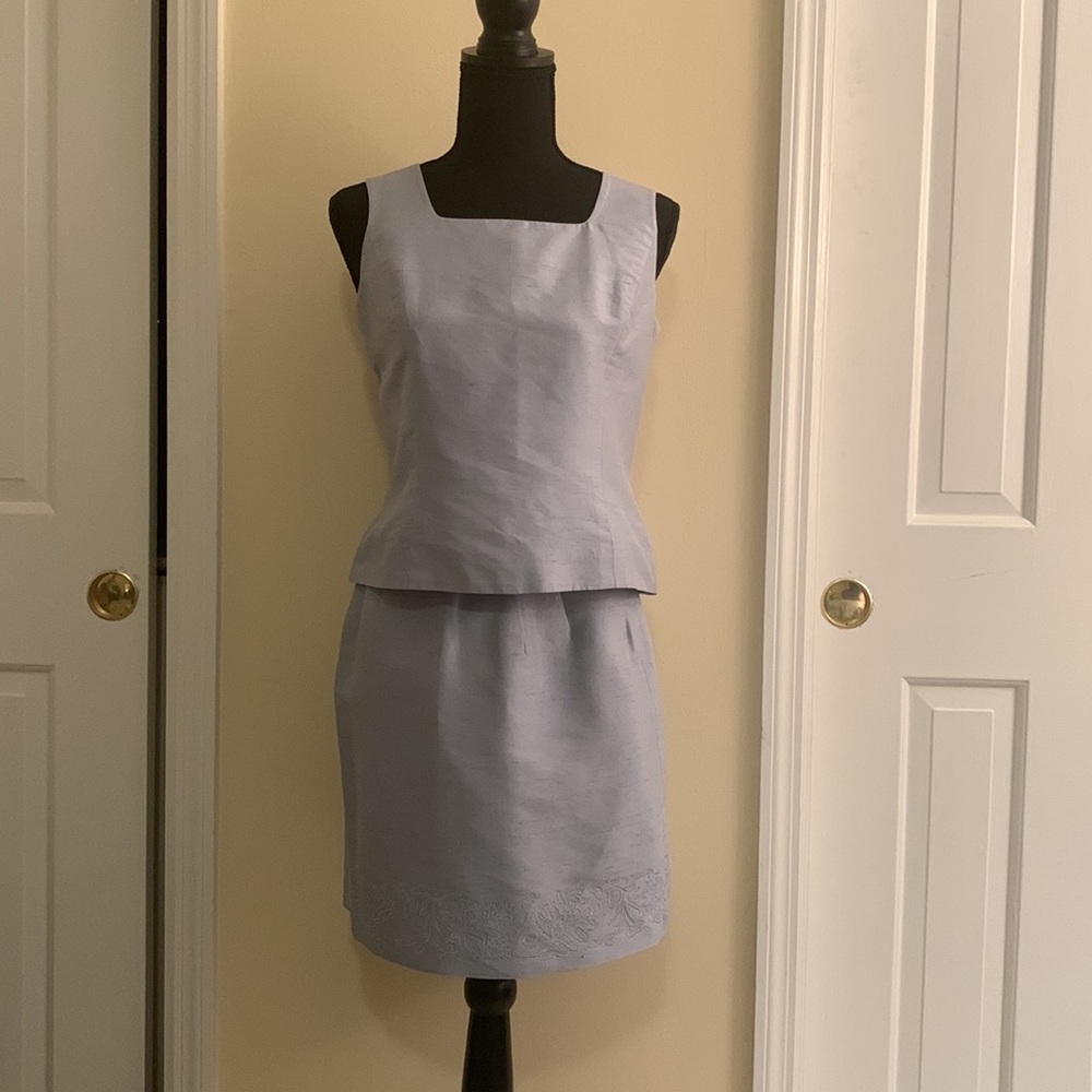Ann Taylor 2 pc silk skirt and top